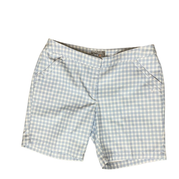 Callaway Pants - Callaway Women’s Opti-Dri Gingham Print Golf Shorts (E-1)